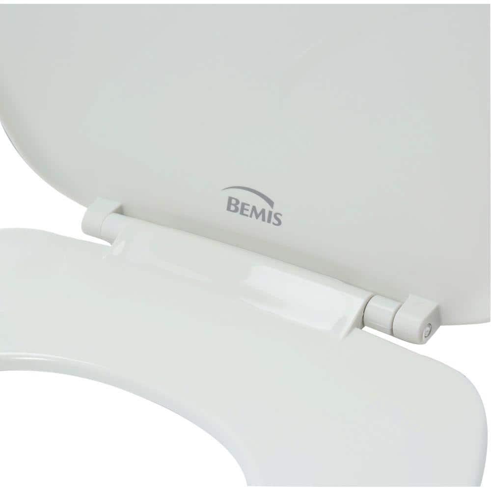 Bemis 7E75 000 BEMIS 75 Commercial Open Front Toilet Seat with Cover, ROUND, Plastic, White