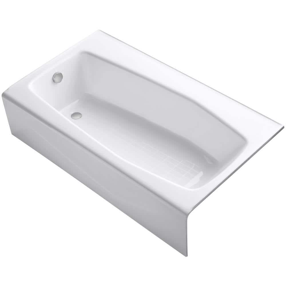 Villager Alcove 60" x 34" Alcove/Tile in Cast Iron Soaking Bathtub