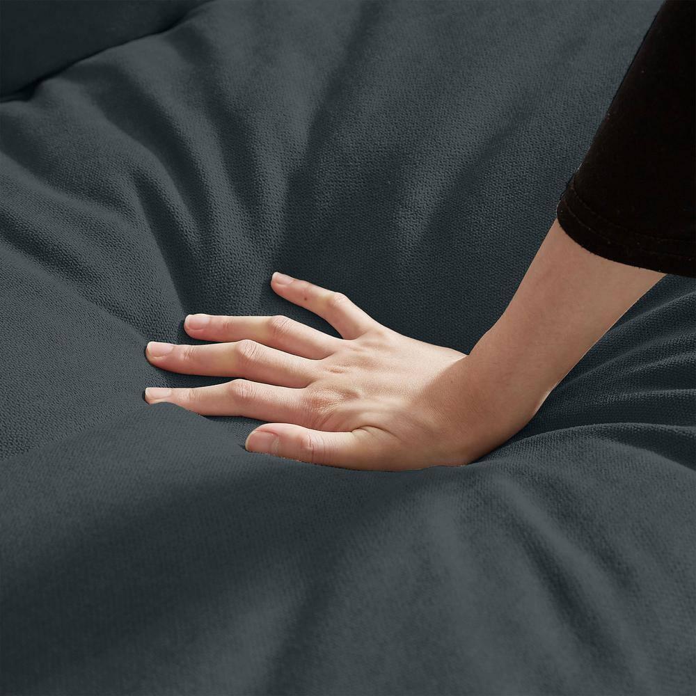 82" Convertible Sectional Sofa, L-Shaped Comfy Cloud Couch with Reversible Chaise and Padded Armrests, Modern Polyester 3 Seat Sofa Couches for Living Room (Green)