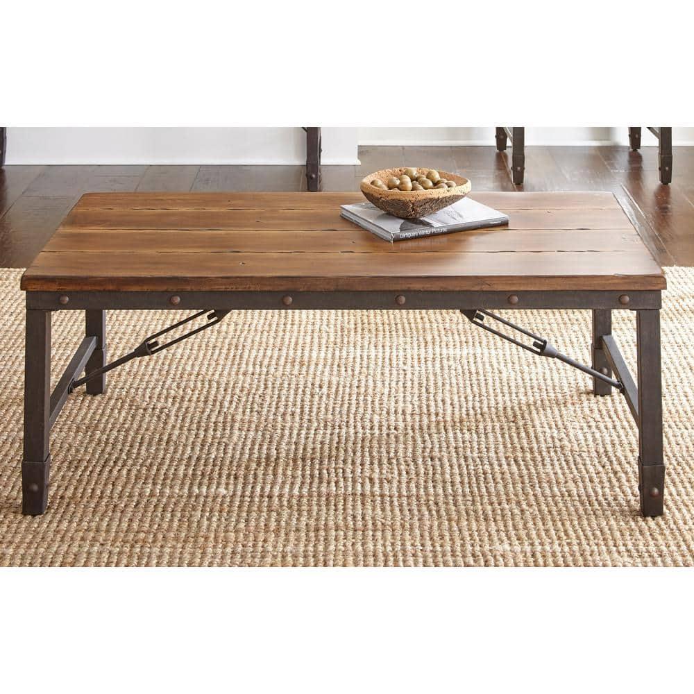 Ashford Cocktail Table Antique Honey - Steve Silver: Engineered Hardwoods, Pine Veneers, Iron Stretchers