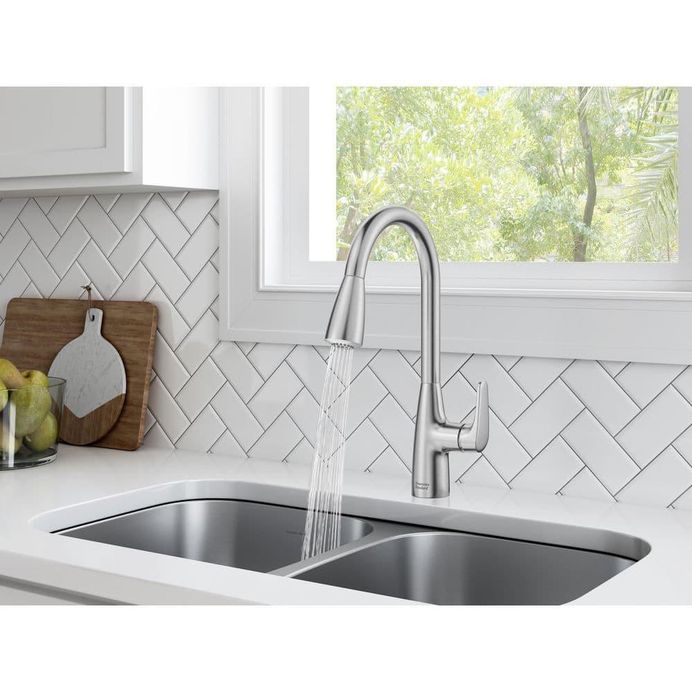 American Standard 7077.300 Colony Pro 1.5 GPM Single Hole Pull Down Kitchen Faucet -
