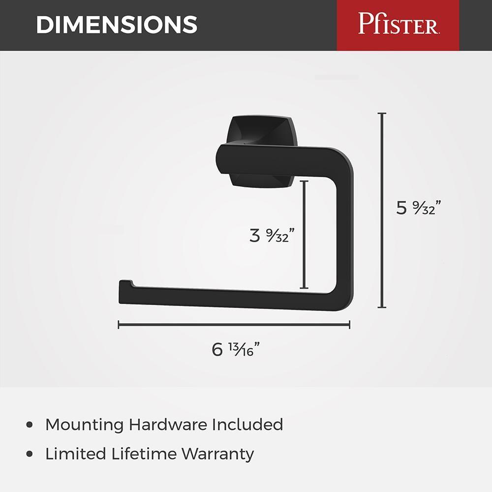 Matte Black Wall-Mounted Metal Towel Ring