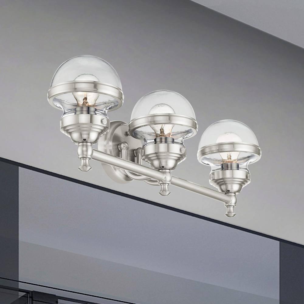 Livex Lighting Oldwick 3 - Light Vanity in  Brushed Nickel