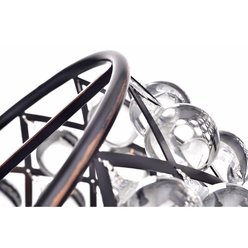 Azha 4-Light Oil Rubbed Bronze Crystal Drum Chandelier