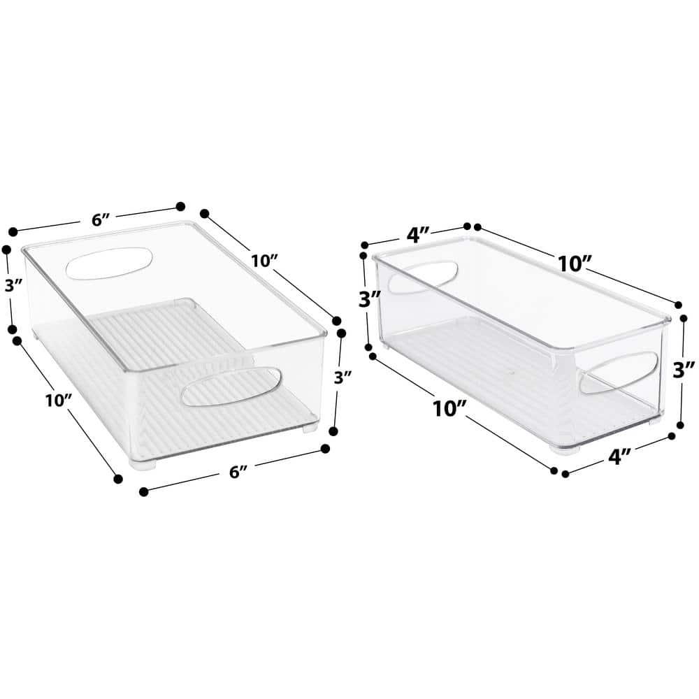 Sorbus Sorbus Clear Stackable Kitchen and Fridge Storage Bins in 4 Variety Pack