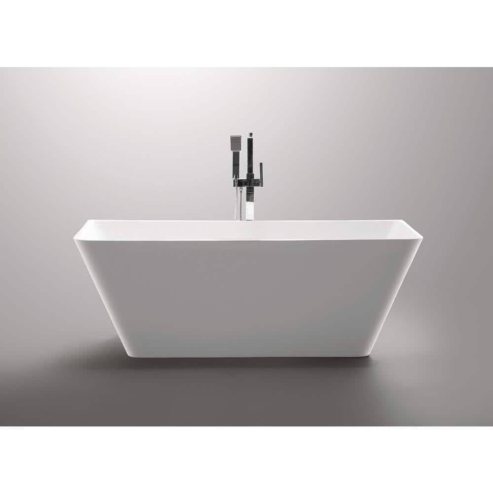 67'' x 31.5'' Freestanding Soaking Acrylic Bathtub