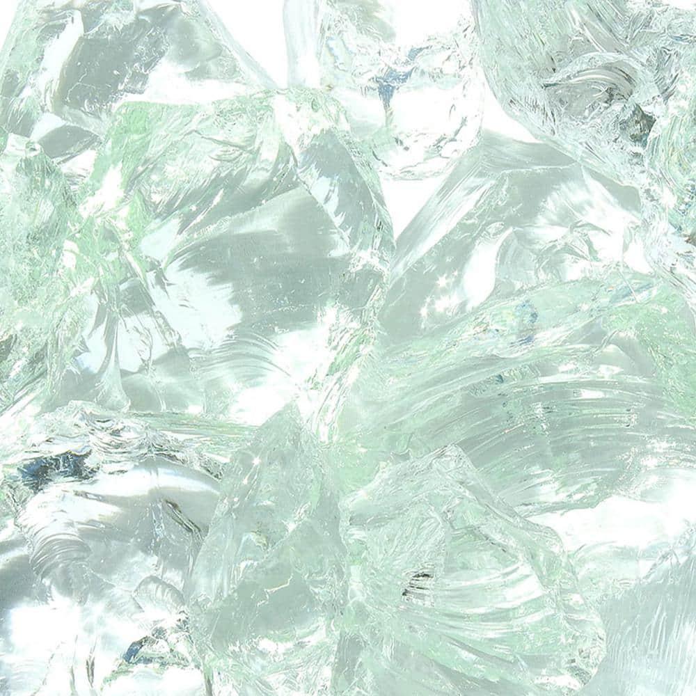 20 lbs Clear Recycled Fire Pit Glass for Modern Decor