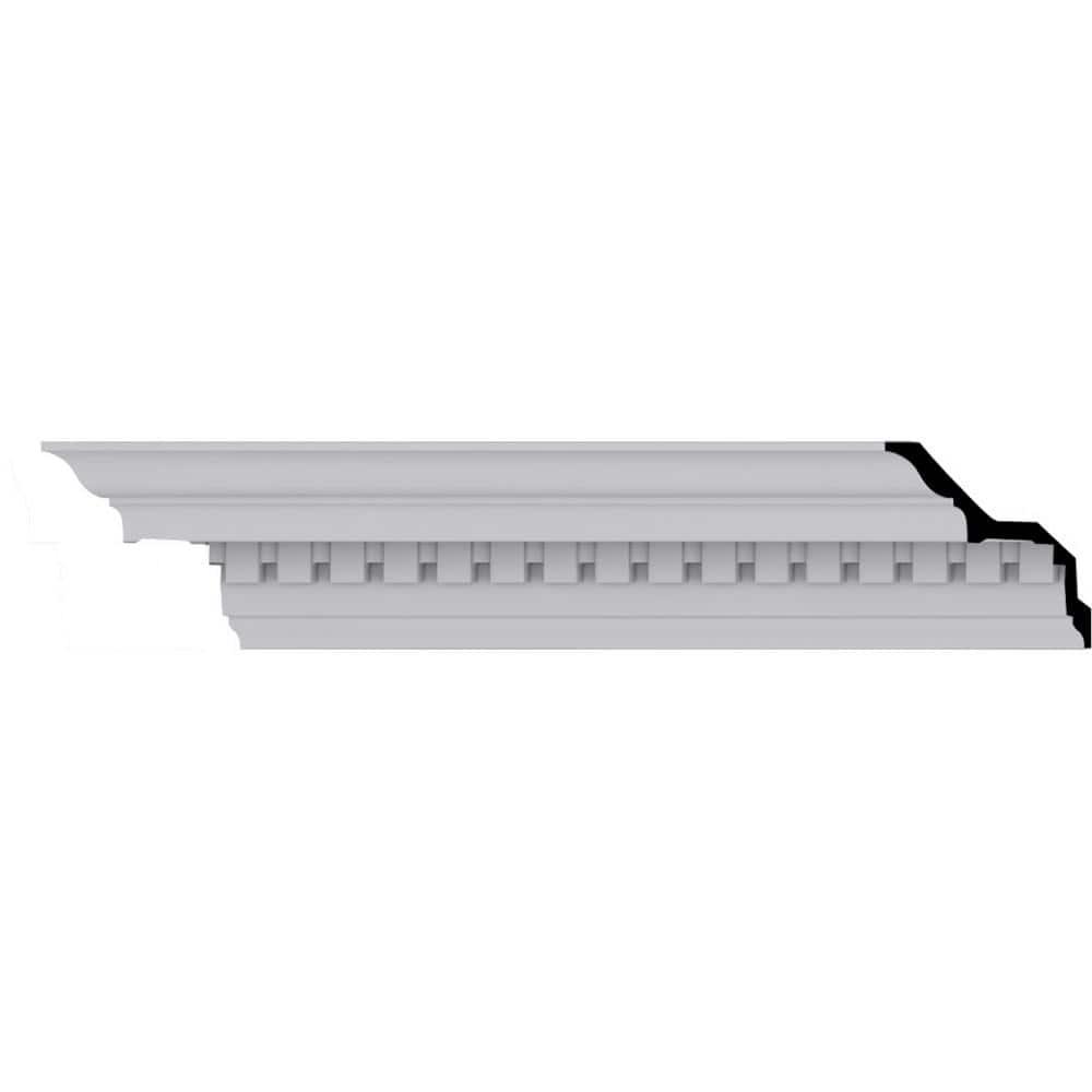 Ekena Millwork 5"H x 5"P x 7 1/8"F x 94 1/2"L Dentil Crown Moulding