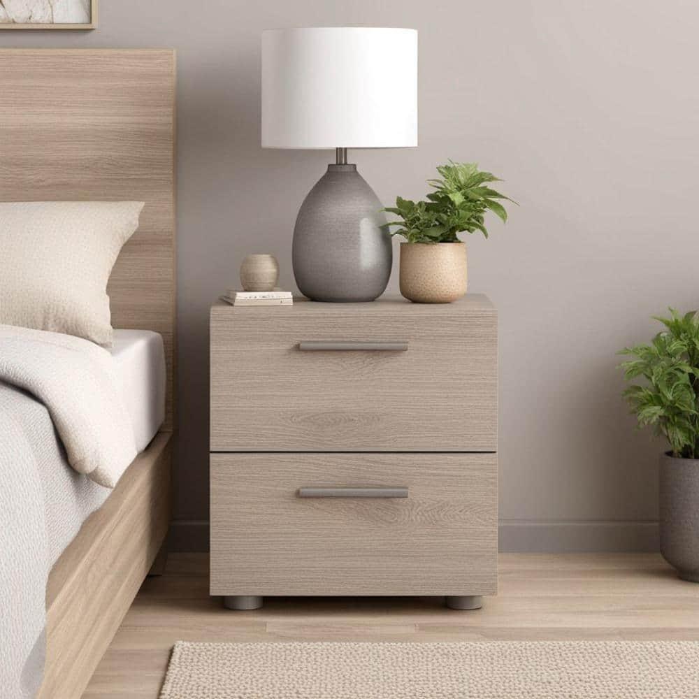 Tvilum,Austin 2 Drawer Nightstand, Truffle Oak