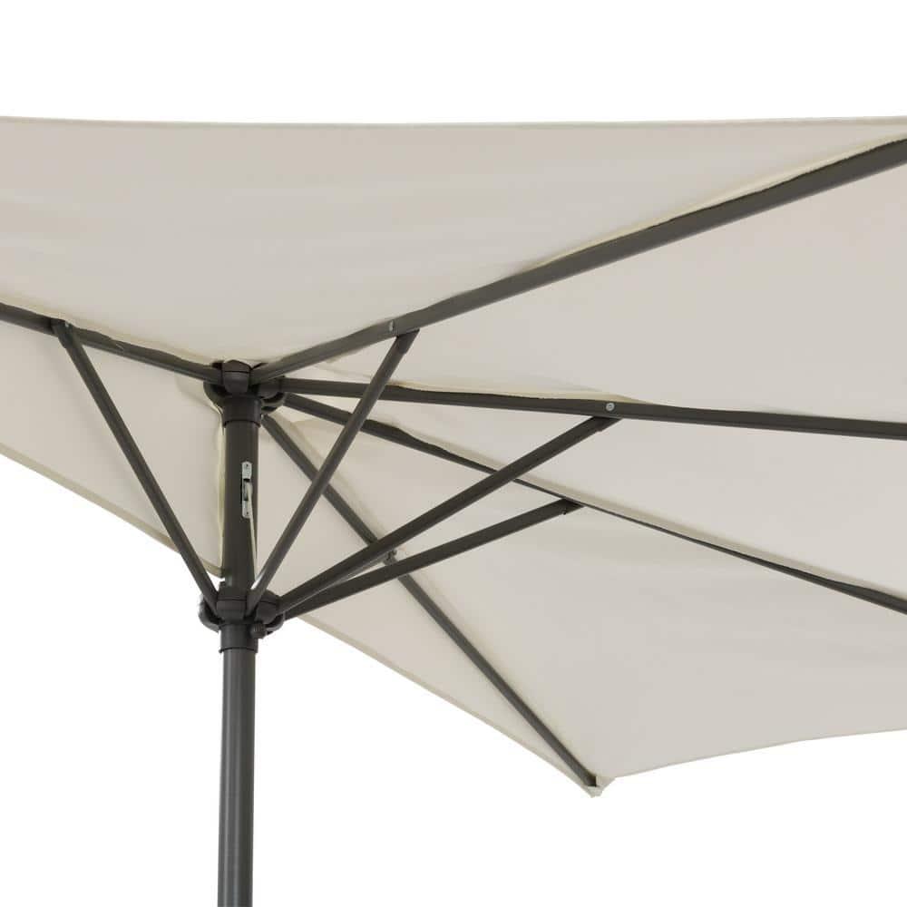 8.5'ft. Steel Market Half Patio Umbrella in Off White
