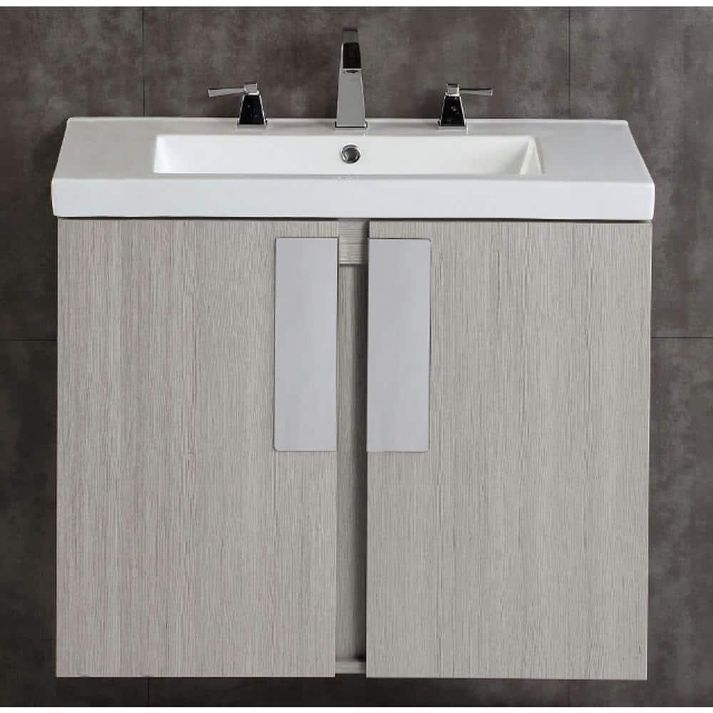 Lukeson 30'' Single Bathroom Vanity with Ceramic Top
