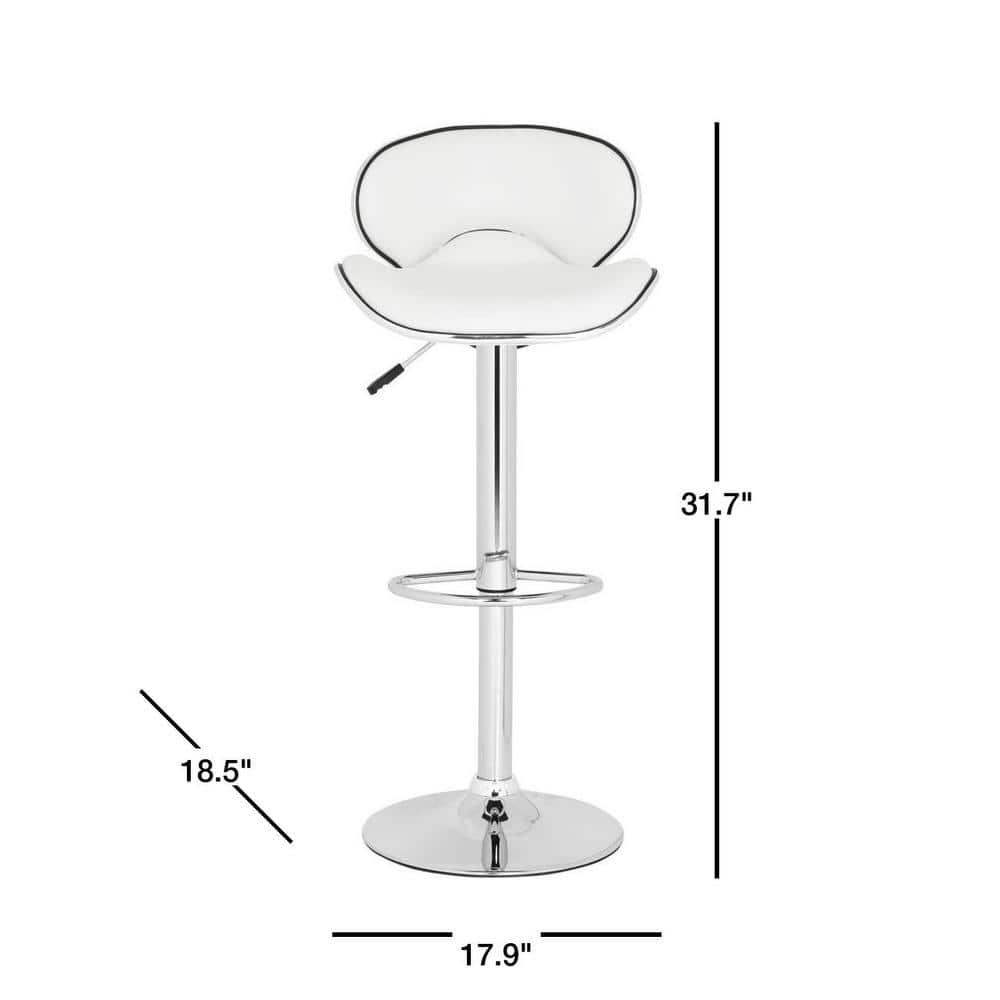 Shambi Swivel Bar Stool - FOX7515 - White - Safavieh Couture