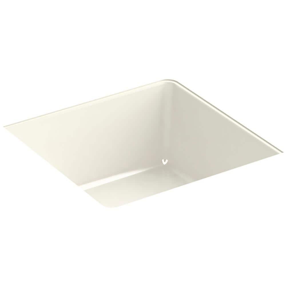 Verticyl Vitreous China Square Undermount Bathroom Sink with Overflow