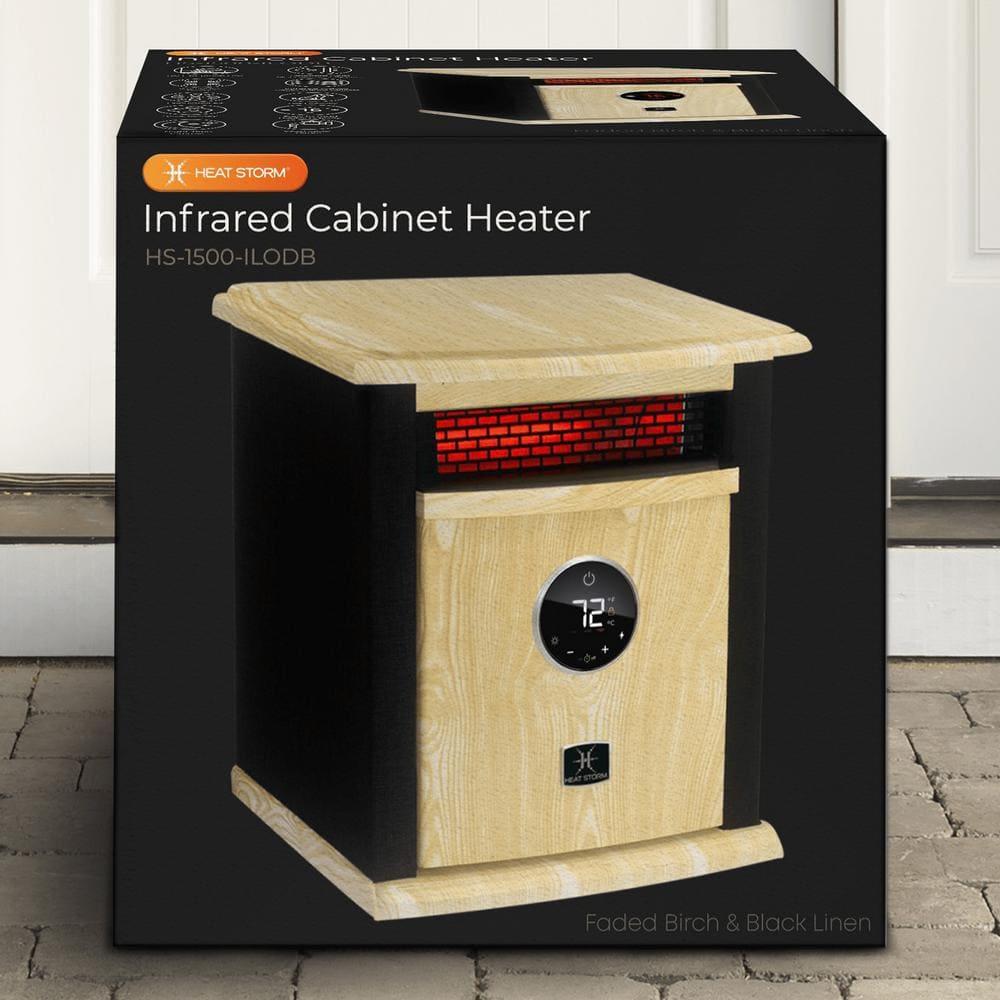 Heat Storm Heat Storm 1500 Watt 5200 BTU Electric High Efficiency Cabinet Space Heater with Adjustable Thermostat , Remote Included and with Digital Display
