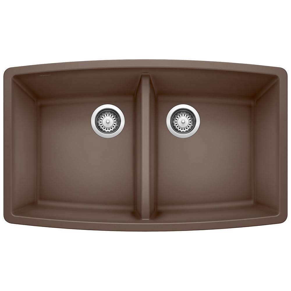 Performa SILGRANIT 33" L x 19" W Double Bowl Undermount Kitchen Sink