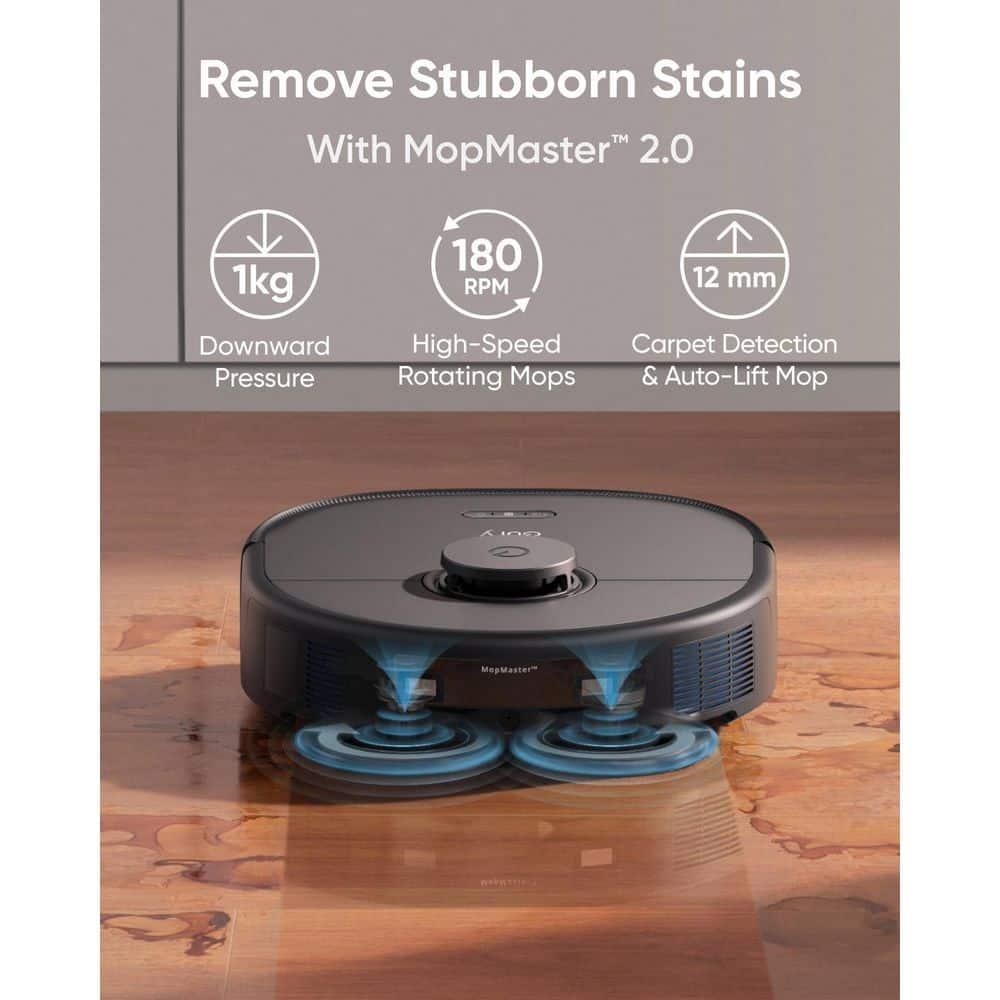 eufy X10 Pro Omni Robot Vacuum and Mop with 8,000 Pa Suction, Dual Mops with 12 mm Auto-Lift and Carpet Detection, AI Obstacle Avoidance, Auto Mop Washing, Auto Drying, Self-Emptying, Self-Refilling