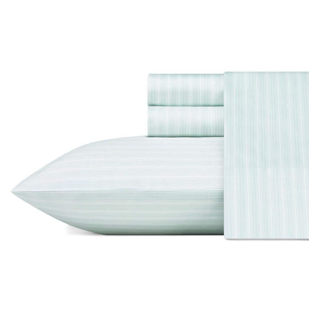 Full 300 Thread Count Printed Pattern Cotton Sheet Set Blue Hint - Laura Ashley