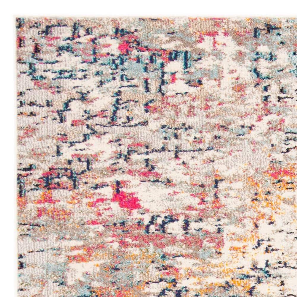 Madison MAD460 Power Loomed Indoor Area Rug - Grey/Pink - 6'7"x6'7" - Safavieh