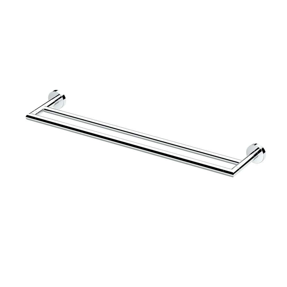 Glam Double 24" Wall Mounted Double Towel Bar | Towel Rack with 2 Bars