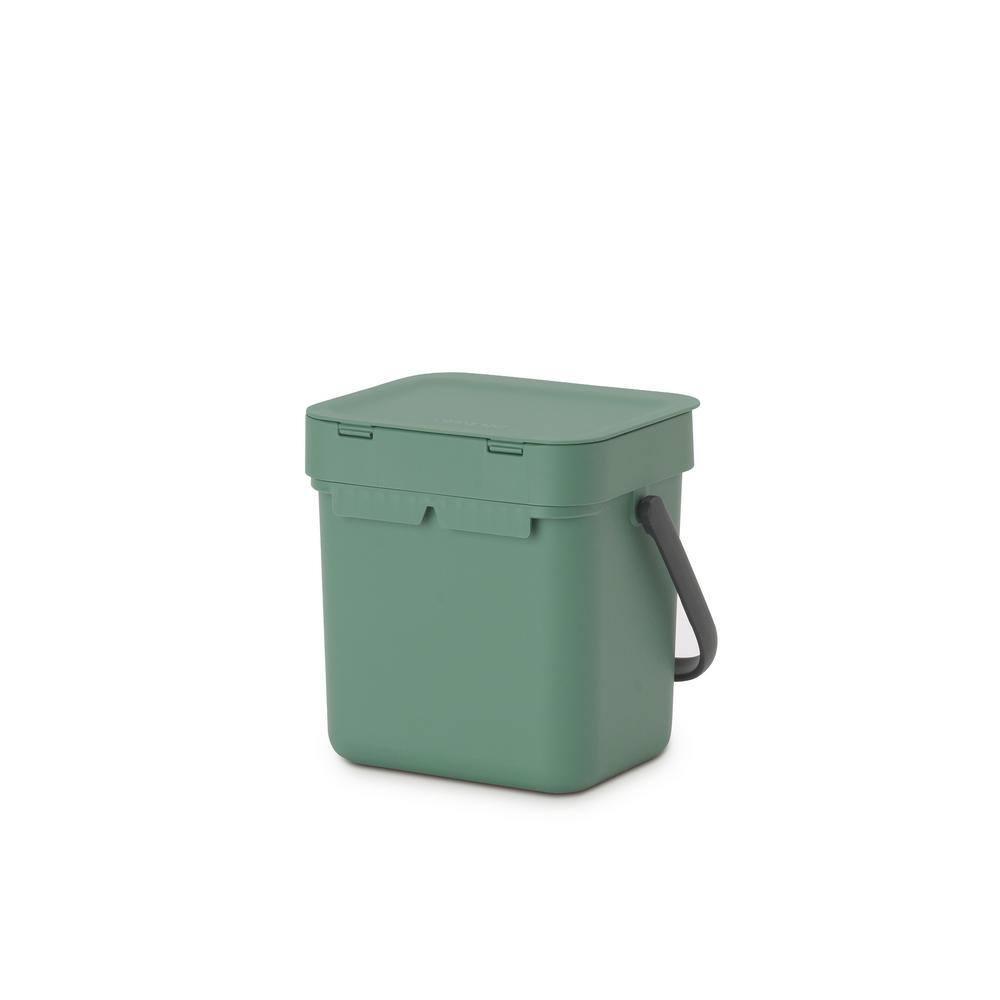 Brabantia Sort & Go 0.8 Gallon Plastic Odor Resistant Indoor Kitchen Composter