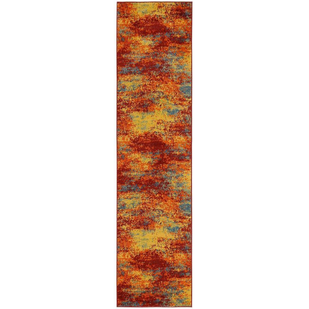 Nourison Nourison Essentials 2' x 6' Flame Modern Rug