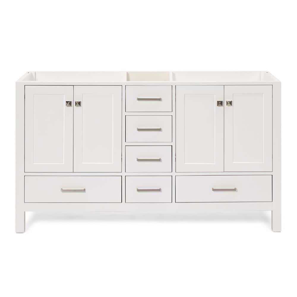 Ariel A061d-Bc Cambridge 60" Double Free Standing Vanity Cabinet Only - White