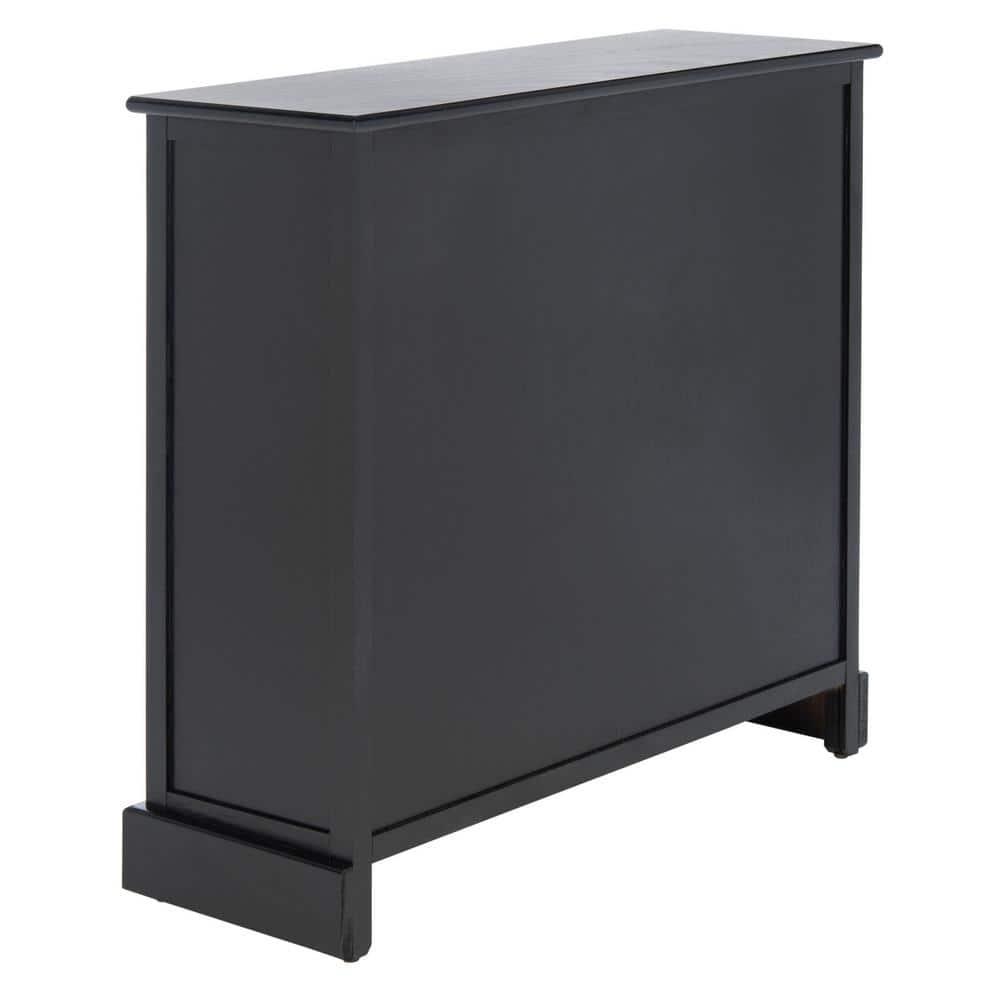 SAFAVIEH Peyton Contemporary Black Wood Storage Rectangle Console Table (31.5 in. W x 13.4 in. D x 26 in. H)