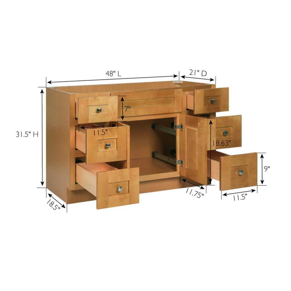 Design House Brookings 48 Inch Bathroom Vanity, Ready to Assemble, Solid Wood, Sherwin Williams – Design House, 599001-