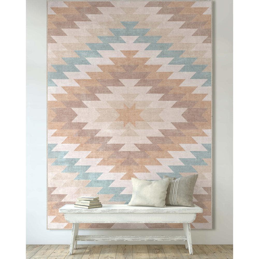 Kehr Albuquerque Southwestern Flatweave Beige Area Rug