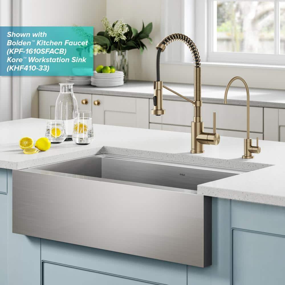 Britt Single Handle Commercial Kitchen Faucet with Dual Function Sprayhead