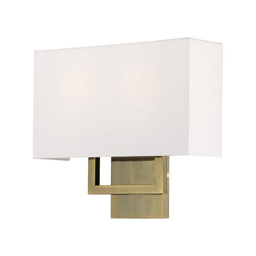 Livex Lighting Pierson 2 - Light Wall Light in  Antique Brass