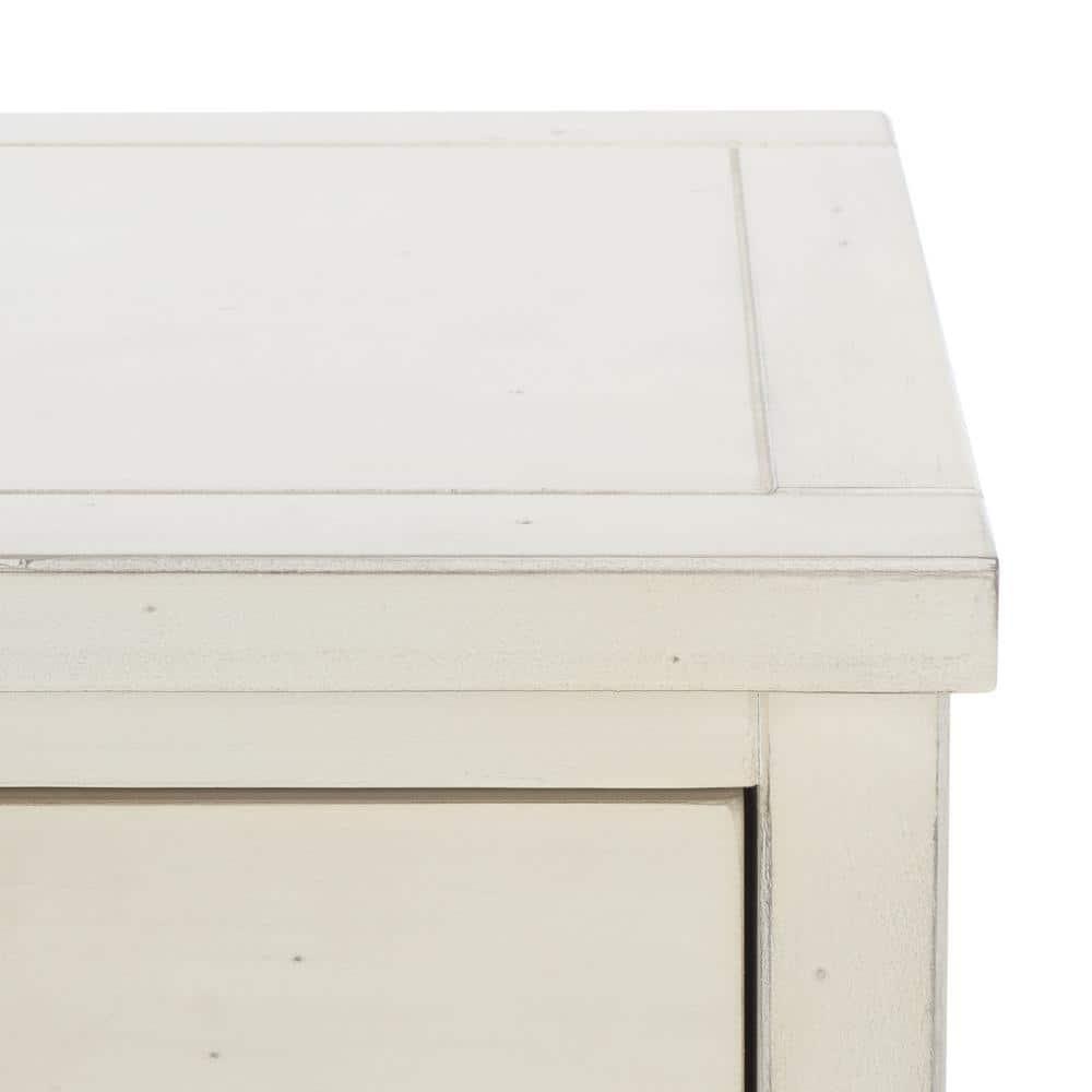 SAFAVIEH Abel Nightstand With Storage Drawer White Birch