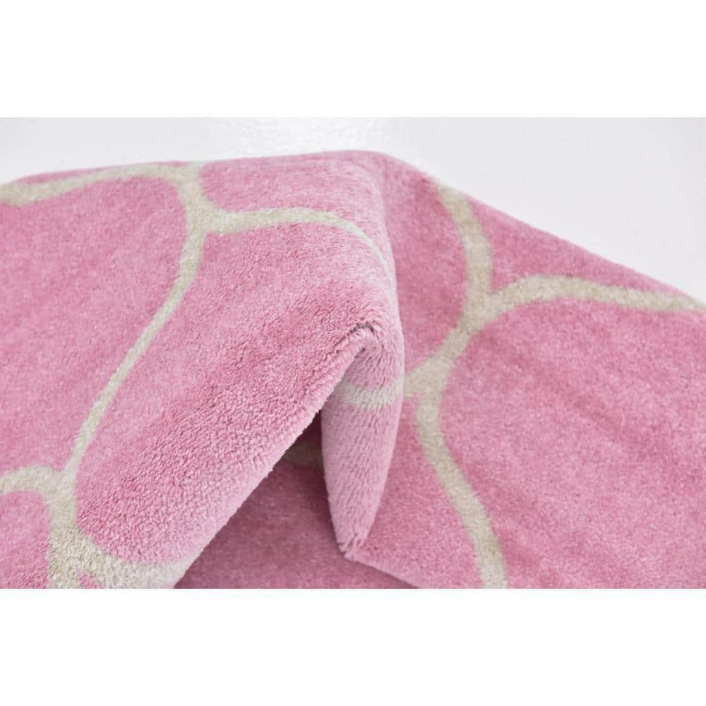 Unique Loom 8' 0 x 10' 0 Trellis Frieze Light Pink Area Rug