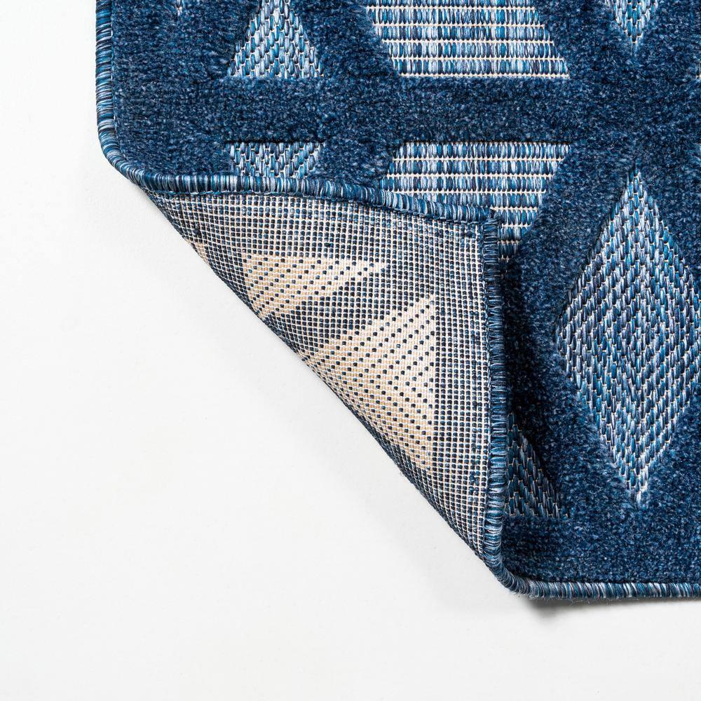 8'x10' Talaia Neutral Geometric Indoor/Outdoor Area Rug, Navy - JONATHAN Y