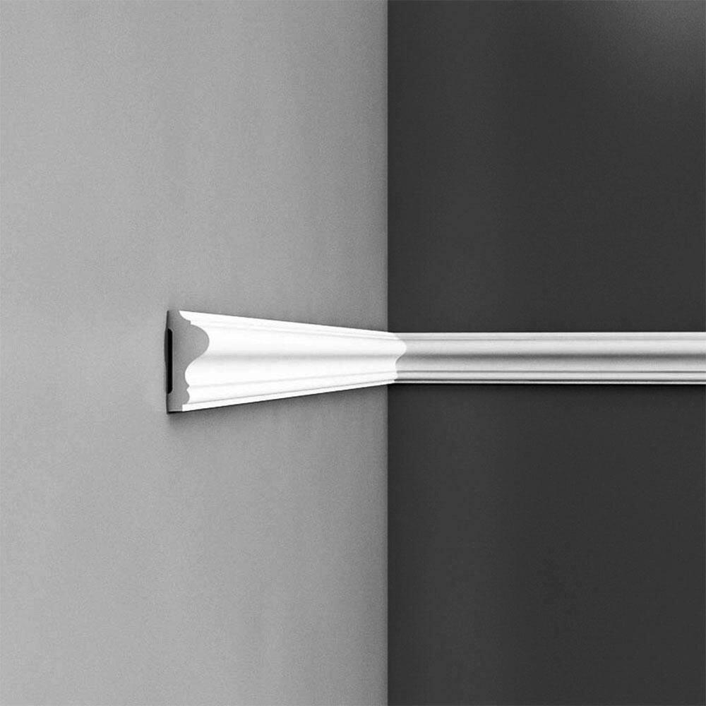 1 in D x 2-3/8 in W x 78-3/4 in L Primed White Plain Polyurethane Panel Moulding (Set of 2)