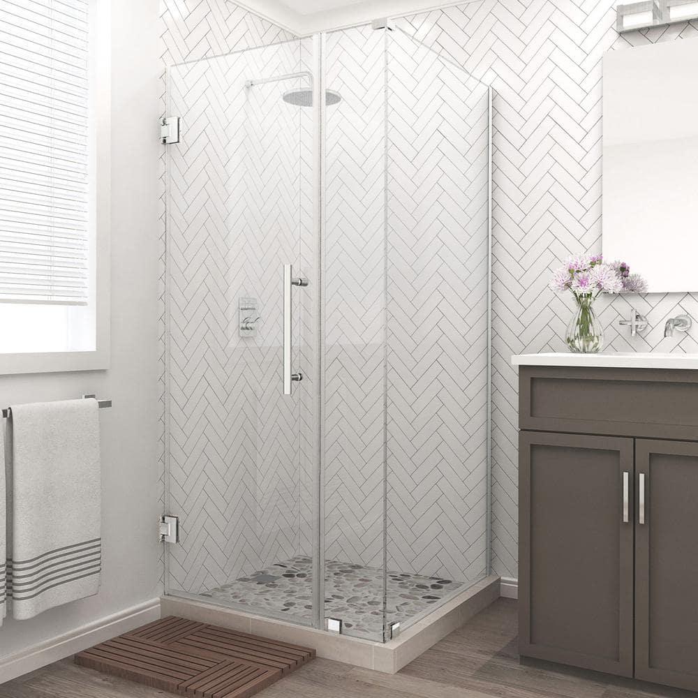 Bromley 72" H Semi-Frameless Rectangle Reversible Shower Enclosure