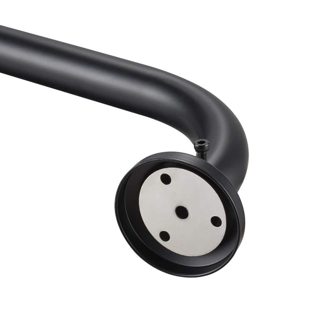 Eclipse Barnes 1" Blackout Wrap Curtain Rod, 28-48", Matte Black