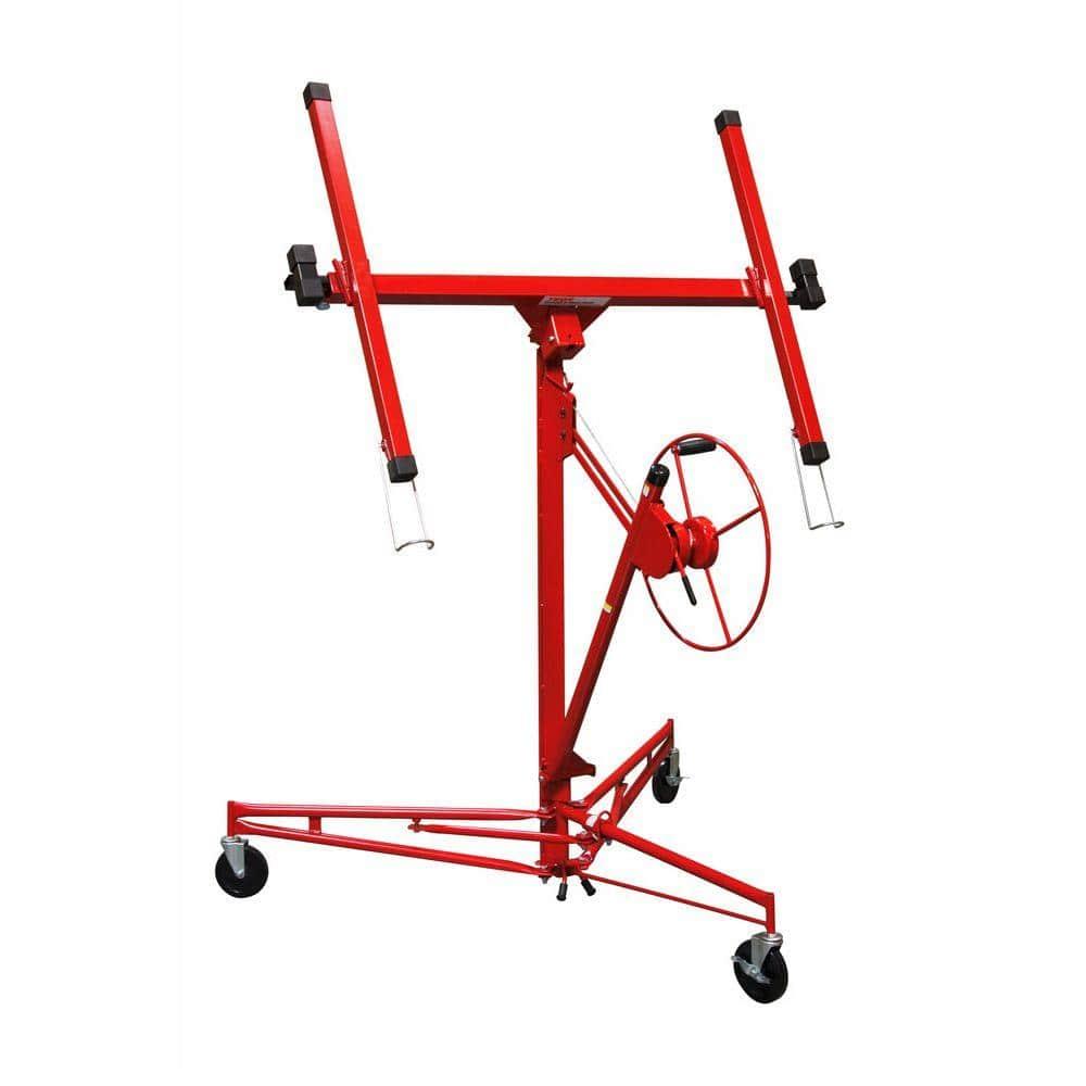 Heavy-Duty Red Steel Drywall Panel Hoist Lift