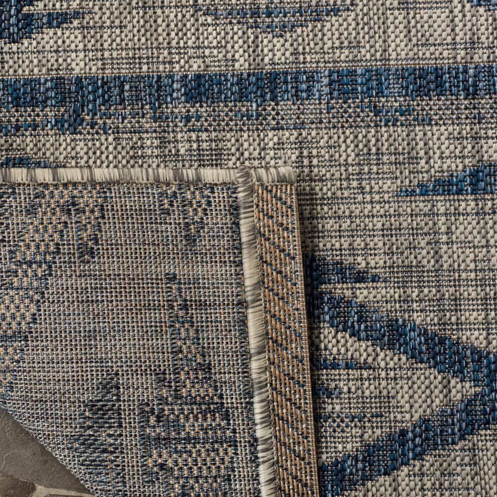 Courtyard CY8863 Power Loomed Indoor/Outdoor Area Rug - Grey/Navy - 8'x11' - Safavieh.