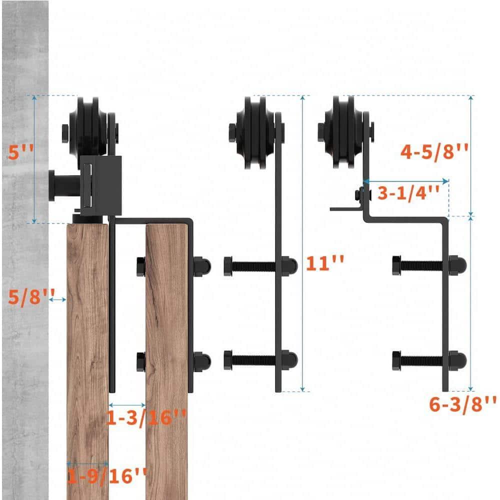 Sliding Standard Single Double Door Barn Door Hardware Kit