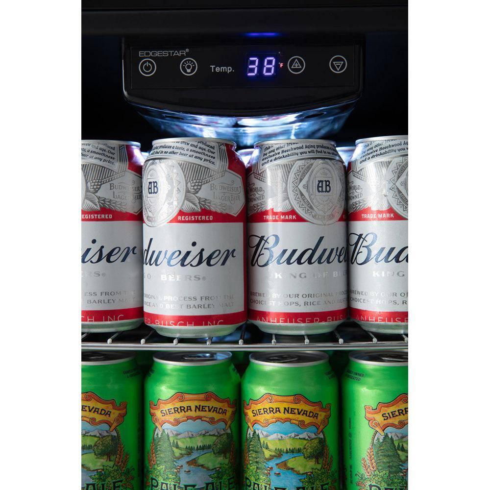 EdgeStar EdgeStar 18.88'' W Convertible 105 Cans (12 oz.) 3.36 Cubic Feet Beverage Cooler with Reversible Glass Door