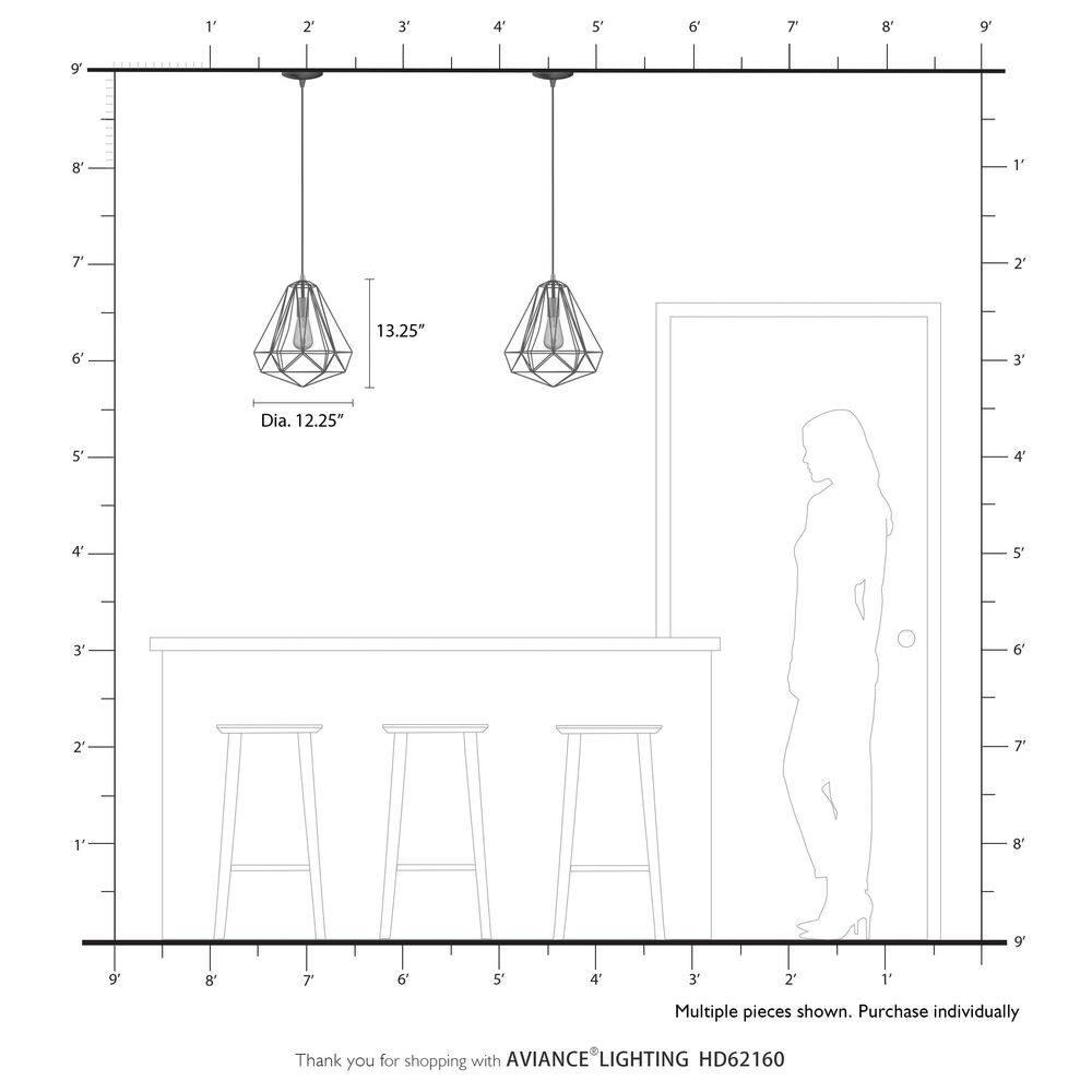 Livex Lighting Knox 1 - Light Pendant in  Bronze