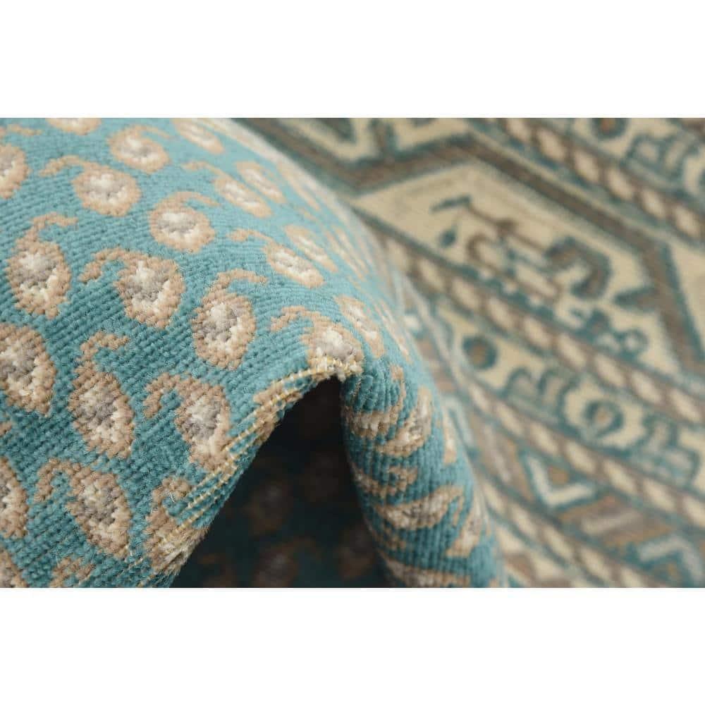 Williamsburg Allover Teal 6' 0 x 9' 0 Area Rug