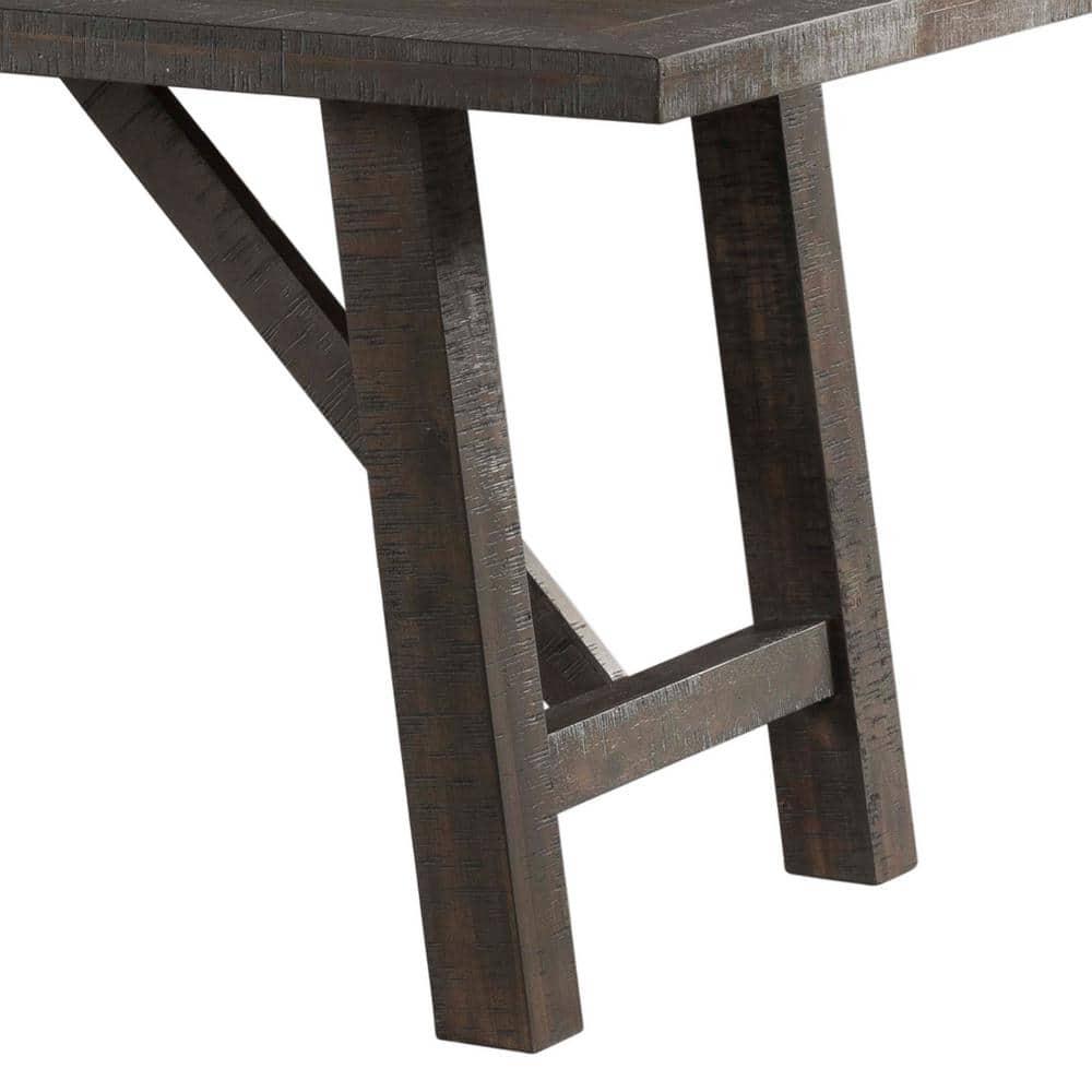 Cash Dining Table Dark Gray - Picket House Furnishings: Rustic Farmhouse Trestle, Seats 6, Acacia Wood