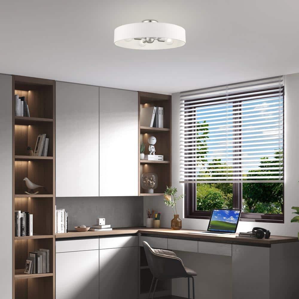 Livex Lighting Venlo 4 - Light Semi-Flush Mount in  Brushed Nickel