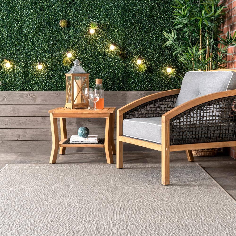 Nuloom Paloma Abstract Geometric Indoor and Outdoor Area Rug, Gray, 4'x6'