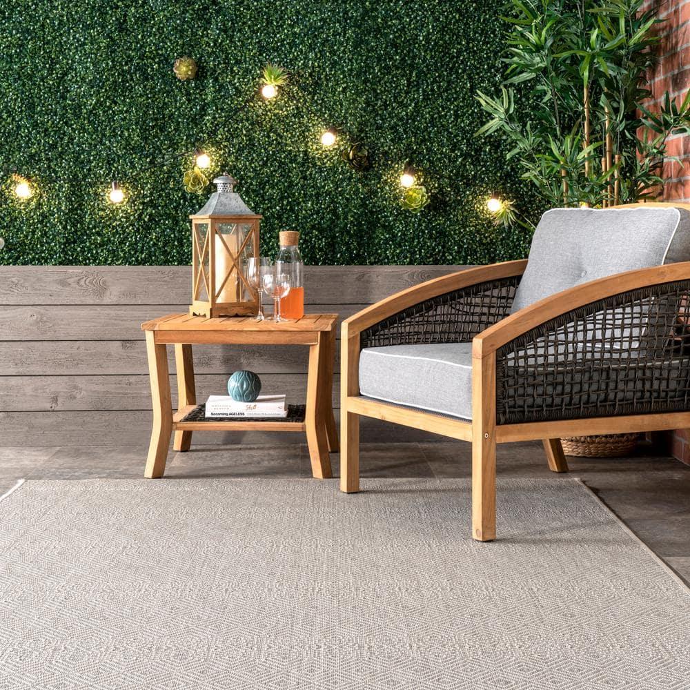 Nuloom Paloma Abstract Geometric Indoor and Outdoor Area Rug 8x10, Gray