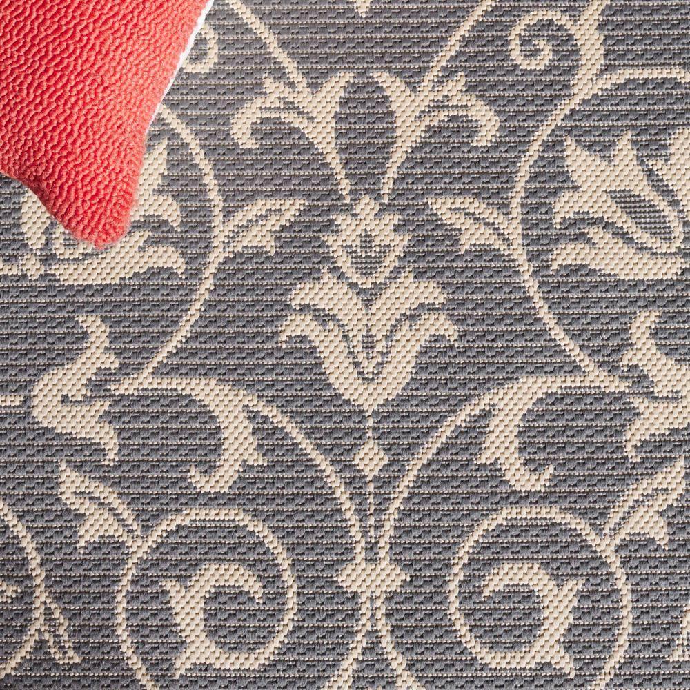 Courtyard CY2098 Power Loomed Indoor and Outdoor Accent Rug - Grey/Natural - 2'x3'7" - Safavieh