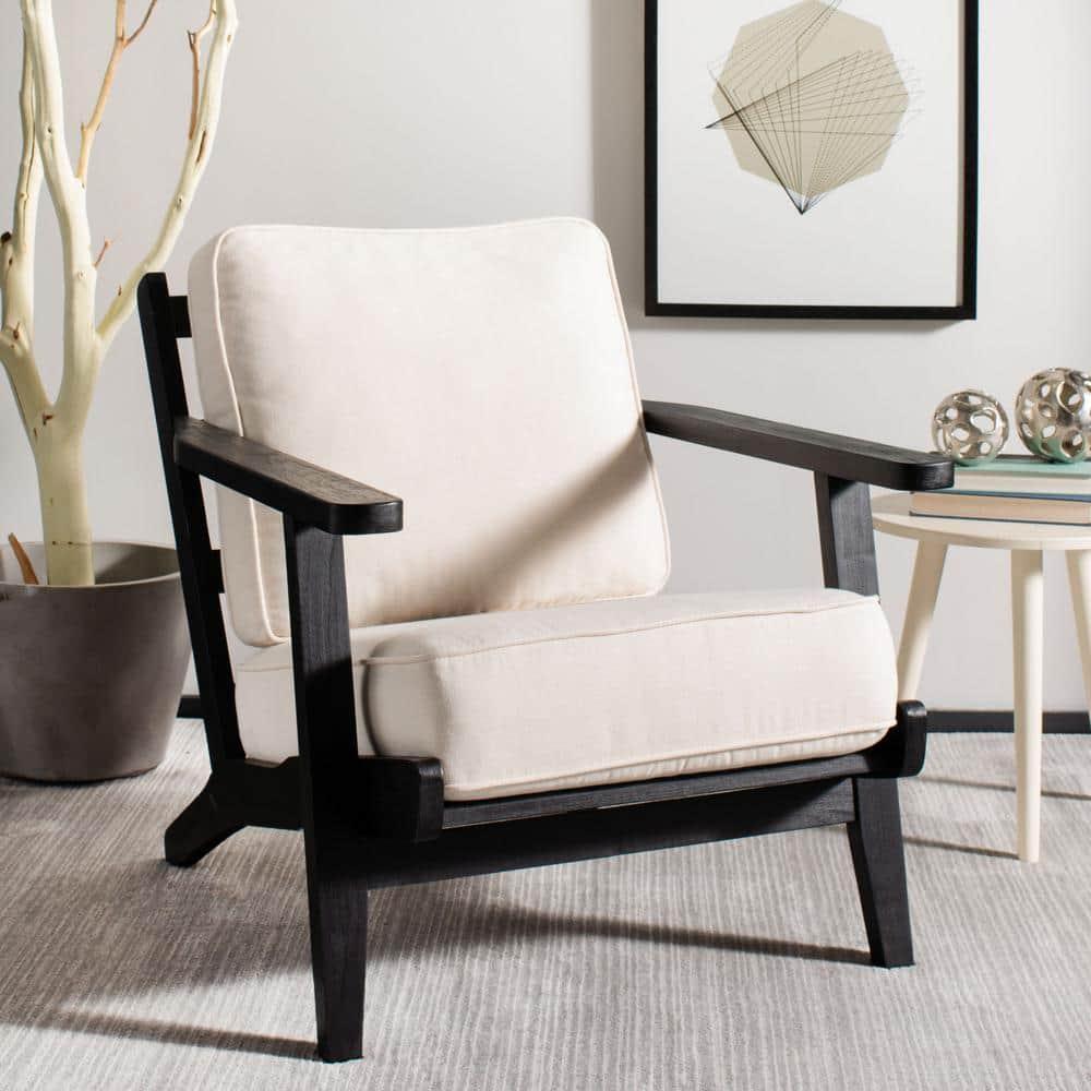 Nico Mid Century Accent Chair - ACH4501A - Bone/Black - Safavieh