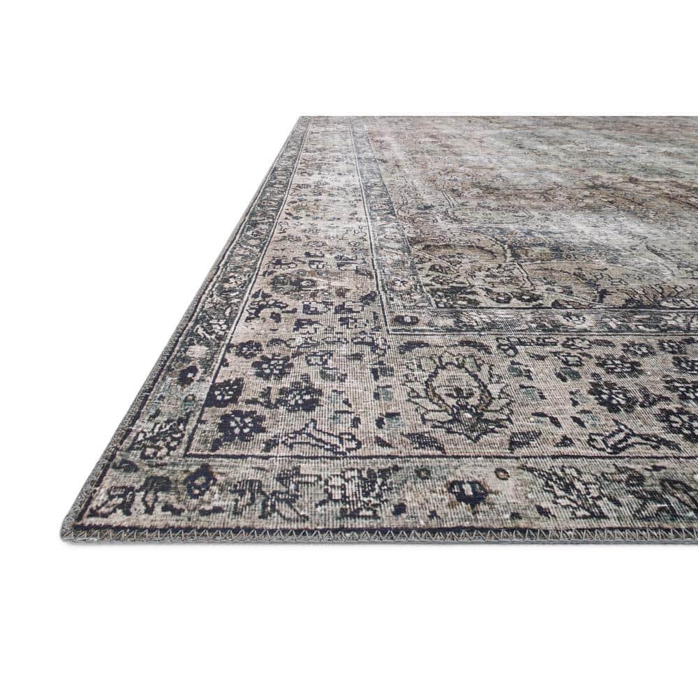 Loloi II Layla Printed Oriental Distressed Taupe / Stone Area Rug